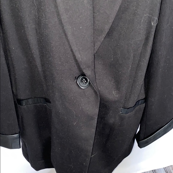 Vintage Susan Graver Classic Black blazer jacket 16 XL 1X oversized - Picture 5 of 11